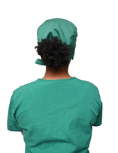 Load image into Gallery viewer, Satin Lined Scrub Cap Hunter Green