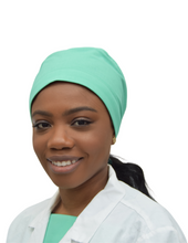 Load image into Gallery viewer, Satin Lined Scrub Cap Seafoam Green