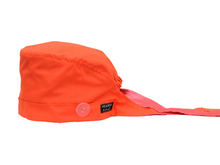 Load image into Gallery viewer, Satin Lined Scrub Cap Dark Orange