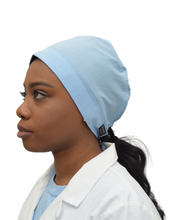 Load image into Gallery viewer, Satin Lined Scrub Cap Sky Blue