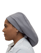 Load image into Gallery viewer, Satin Lined Scrub Bonnet Light Gray