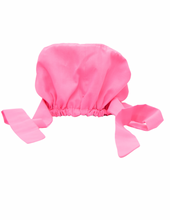 Load image into Gallery viewer, Satin Lined Scrub Bonnet Rose Pink