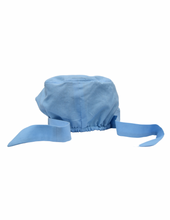Load image into Gallery viewer, Satin Lined Scrub Bonnet Ciel Blue