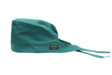 Load image into Gallery viewer, Satin Lined Scrub Cap Hunter Green