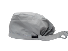 Load image into Gallery viewer, Satin Lined Scrub Bonnet Light Gray