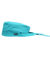Load image into Gallery viewer, Satin Lined Scrub Bonnet Teal Green