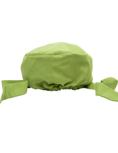 Load image into Gallery viewer, Satin Lined Scrub Bonnet Olive Green