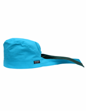 Load image into Gallery viewer, Satin Lined Scrub Cap Caribbean Blue