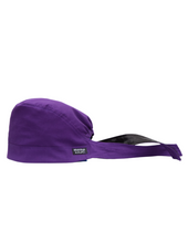 Load image into Gallery viewer, Satin Lined Scrub Cap Dark Purple