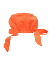 Load image into Gallery viewer, Satin Lined Scrub Bonnet Dark Orange
