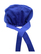 Load image into Gallery viewer, Satin Lined Scrub Bonnet Royal Blue