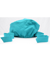 Load image into Gallery viewer, Satin Lined Scrub Bonnet Teal Green