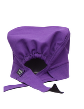 Load image into Gallery viewer, Satin Lined Scrub Cap Dark Purple