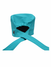 Load image into Gallery viewer, Satin Lined Scrub Cap Teal Green