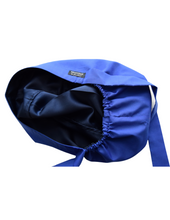Load image into Gallery viewer, Satin Lined Scrub Bonnet Royal Blue