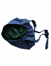 Load image into Gallery viewer, Satin Lined Scrub Bonnet Dark Blue