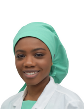 Load image into Gallery viewer, Satin Lined Scrub Bonnet Seafoam Green