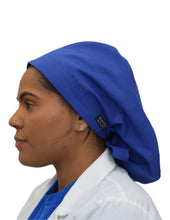 Load image into Gallery viewer, Satin Lined Scrub Bonnet Royal Blue
