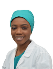 Load image into Gallery viewer, Satin Lined Scrub Cap Teal Green
