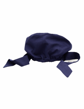 Load image into Gallery viewer, Satin Lined Scrub Bonnet Navy Blue