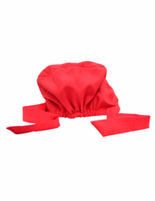 Load image into Gallery viewer, Satin Lined Scrub Bonnet Candy Red