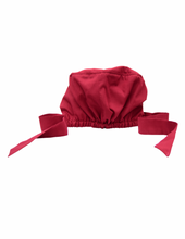 Load image into Gallery viewer, Satin Lined Scrub Bonnet Dark Berry