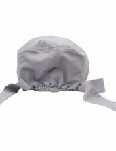 Load image into Gallery viewer, Satin Lined Scrub Bonnet Light Gray