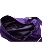 Load image into Gallery viewer, Satin Lined Scrub Bonnet Dark Purple
