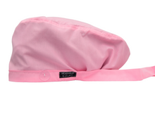 Load image into Gallery viewer, Satin Lined Scrub Bonnet Rose Pink
